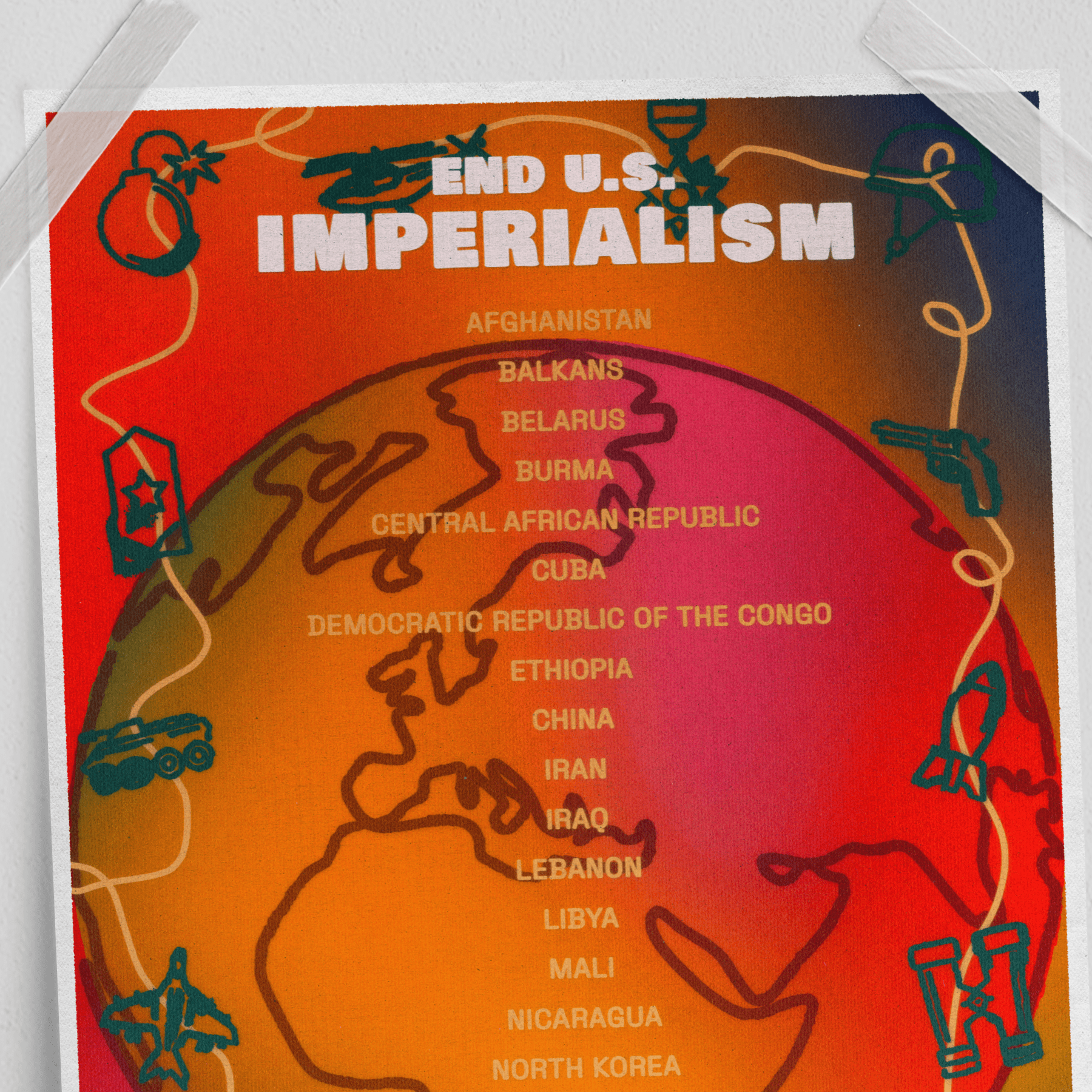 End U.S. Imperialism (11 x 17 Poster print)