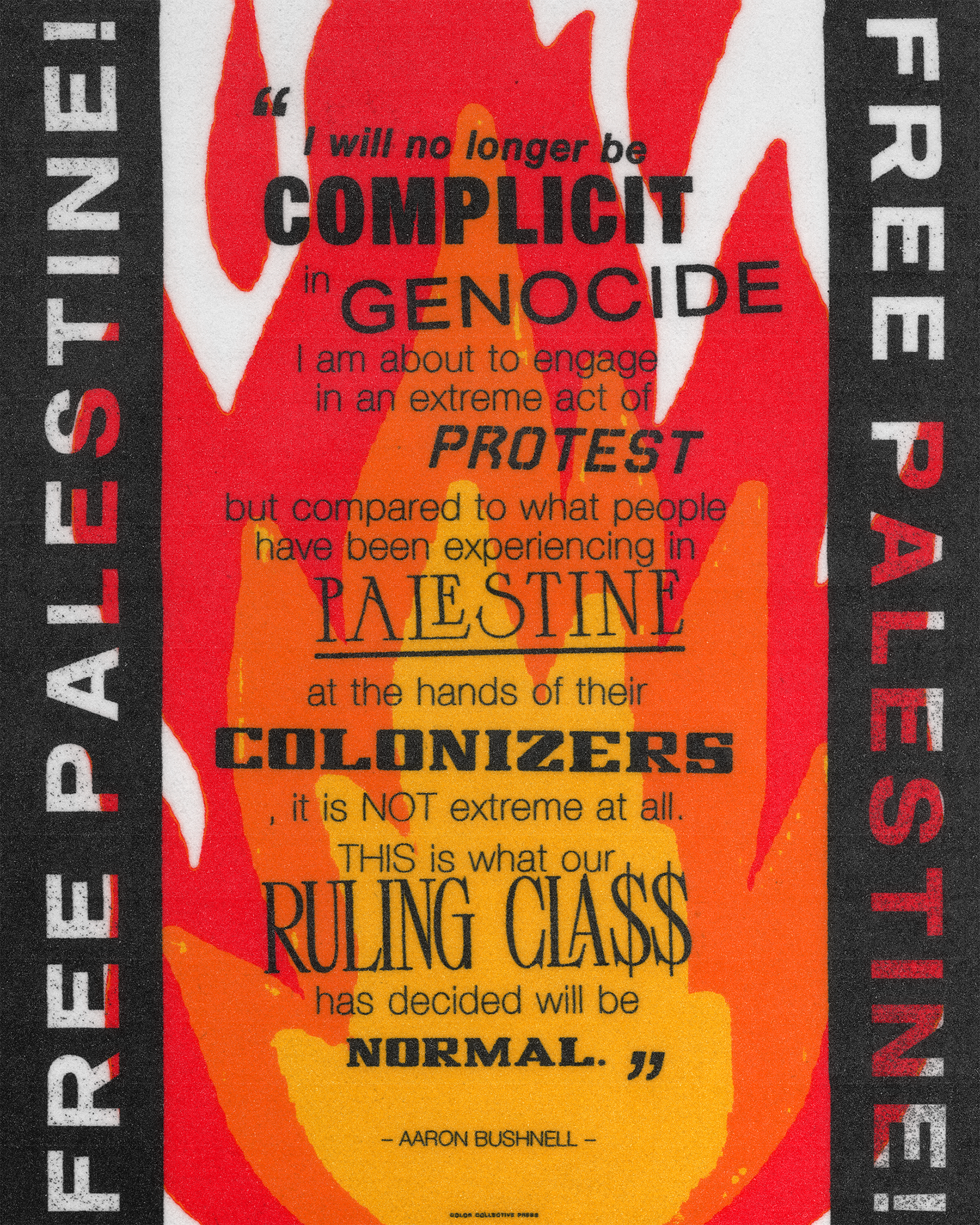 Free Palestine! Aaron Bushnell Quote (Free Download)