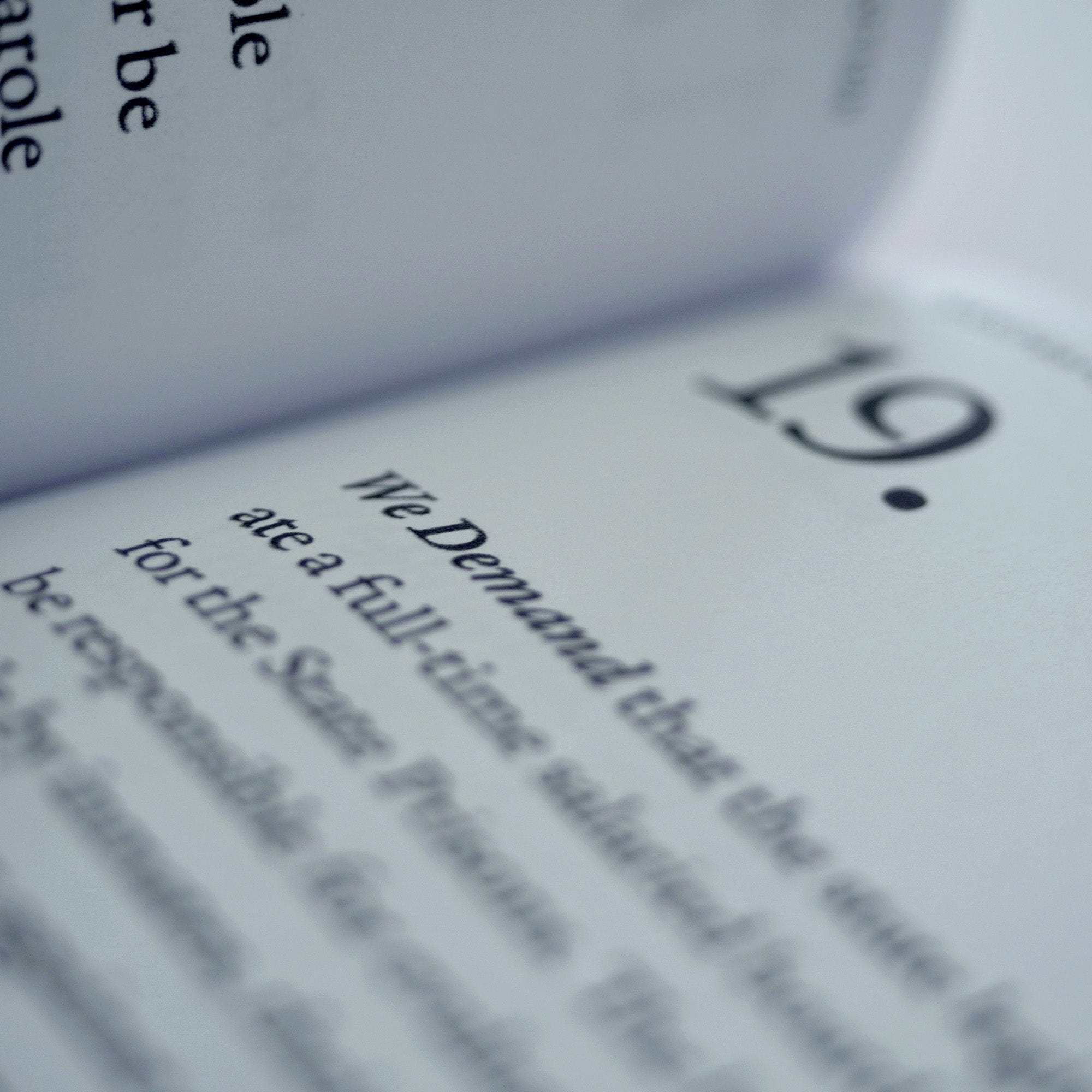 1971: Manifesto of Demands (Attica Liberation Faction)