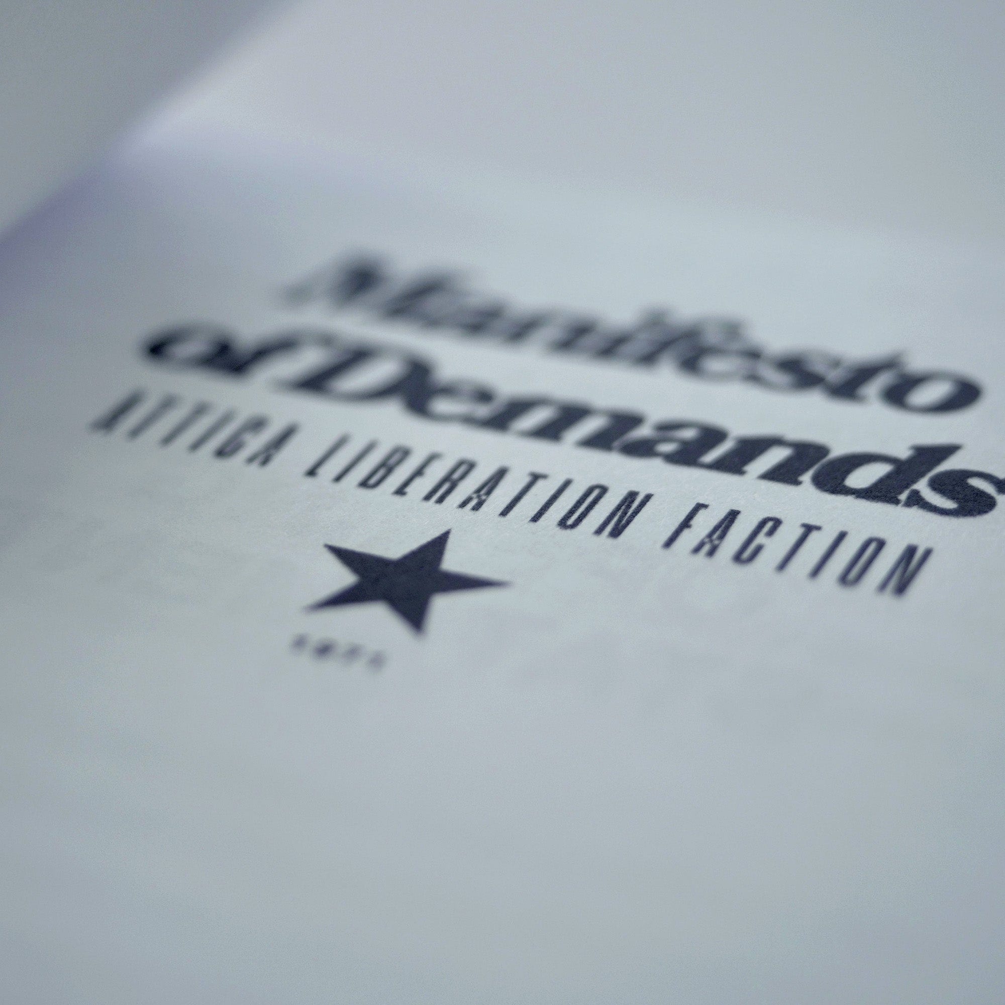 1971: Manifesto of Demands (Attica Liberation Faction)