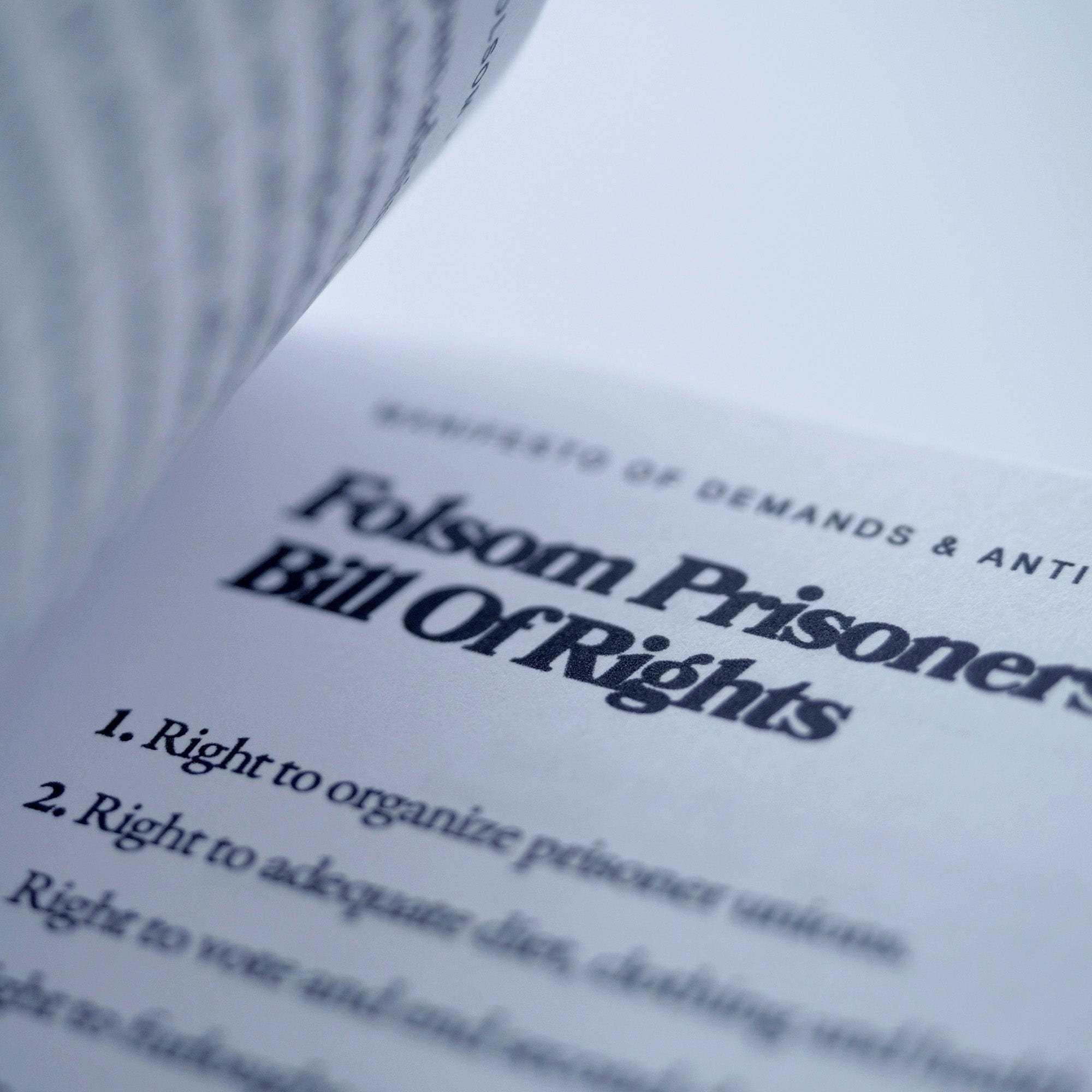 1970: Manifesto of Demands (Folsom Prisoners)