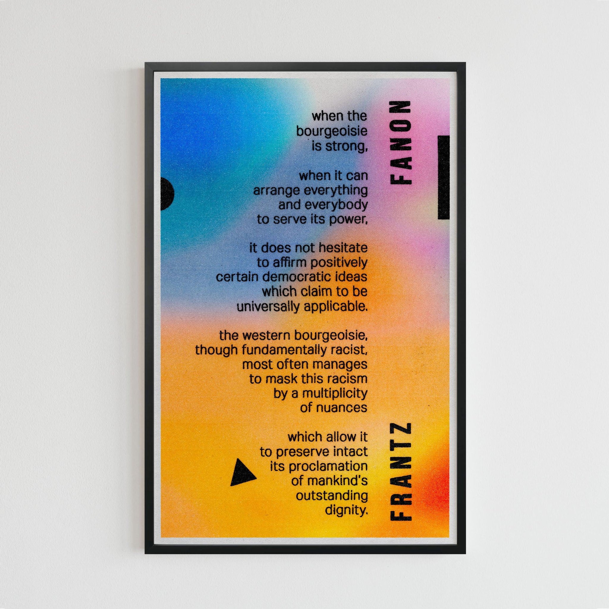 Frantz Fanon quote (11 x 17 Poster print) - Color Collective Press