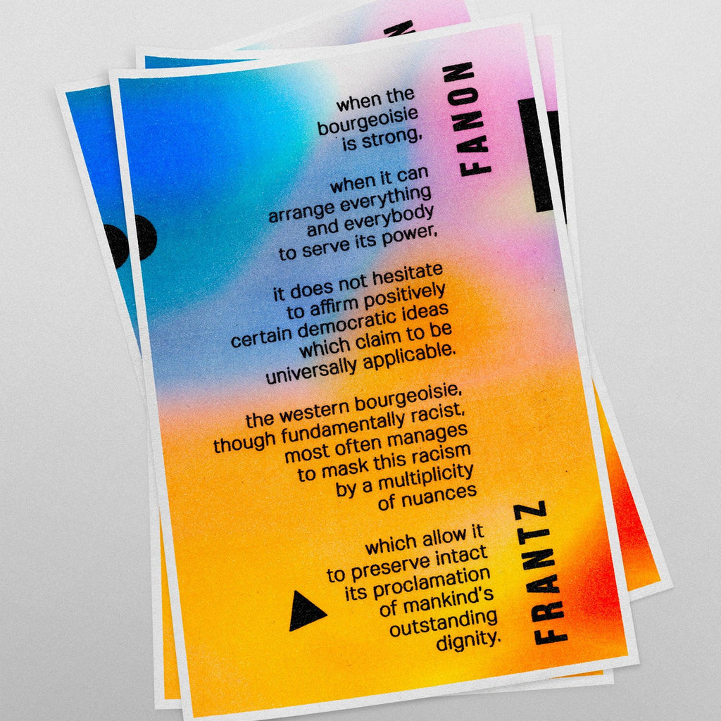 Frantz Fanon quote (11 x 17 Poster print) - Color Collective Press