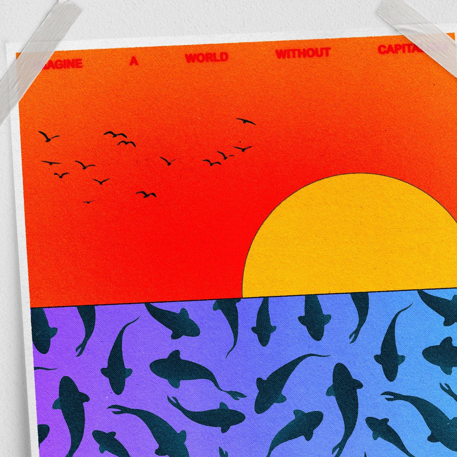 World Without Capitalism (11 x 17 Poster print) - Color Collective Press