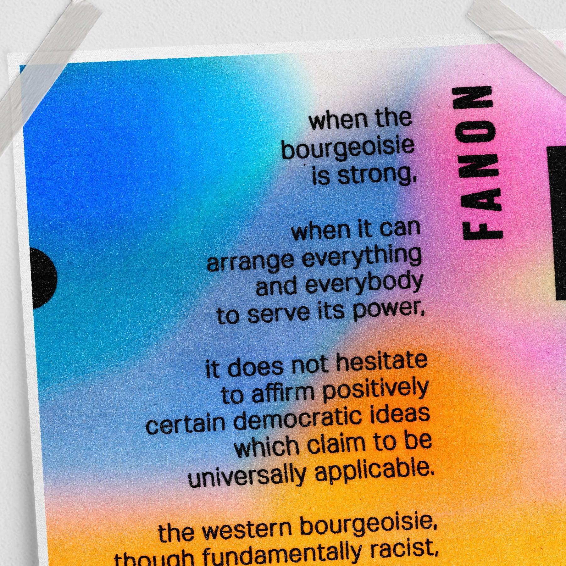 Frantz Fanon quote (11 x 17 Poster print) - Color Collective Press